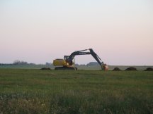 Stripping the top soil