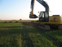 Stripping the top soil