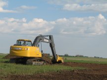 Stripping the top soil