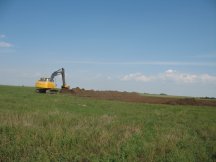 Stripping the top soil