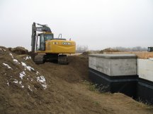 Backfilling the front of the house