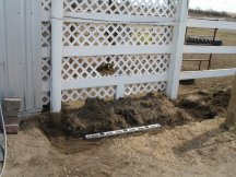 Digging and levelling for the garden base