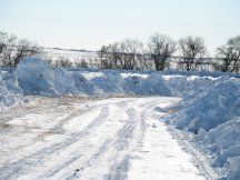 Snow down the driveway