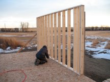 First wall section goes up