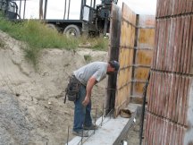 Forming the garage walls