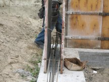 Forming the garage walls