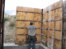 Forming the garage walls