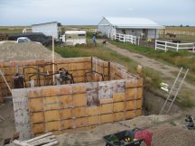 Garage ready for pouring