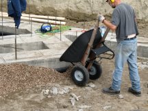 Covering the weeping tile