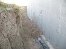 More gravel on the foundation drain