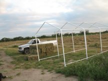 Frame for the hay shelter