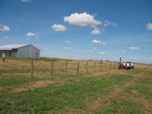 Pounding in fence posts