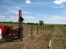 Pounding in fence posts