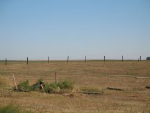 Pounding in fence posts