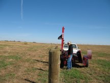 Pounding in fence posts