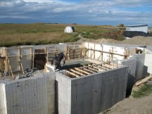 Base forms for the porch