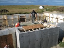 Base forms for the porch