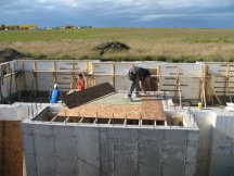 Base forms for the porch