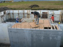 Base forms for the porch