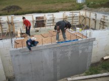 Base forms for the porch