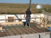 Pouring the front porch