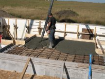 Pouring the front porch