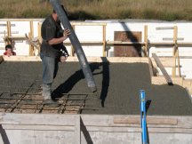 Pouring the front porch