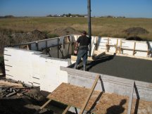 Pouring the front porch