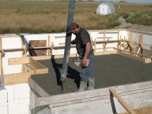 Pouring the front porch