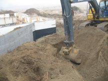 Trenching close to the house