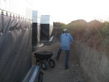 Vapour barrier on the back of the house