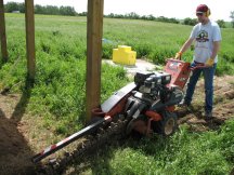 Alan running the Ditch Witch