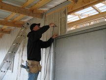 Alan working around the horse door