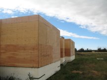 Back of the house all sheathed