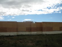 Back of the house all sheathed