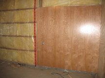 Working on the back wall