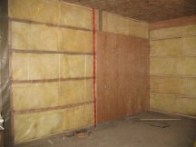 Working on the back wall