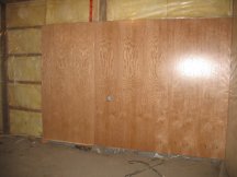 Working on the back wall