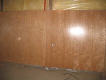 Working on the back wall