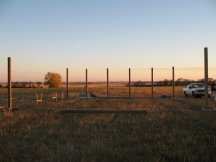 A row of posts complete