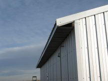 Side trim on the barn