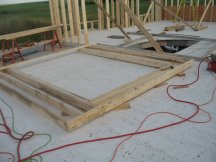 Working on the big front door