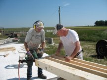Building one of the small walls