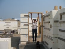 The door frame for the cold room