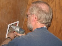 Installing the cat door