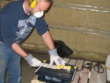 Cutting tile for the floor