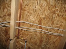 Electrical behind the shower