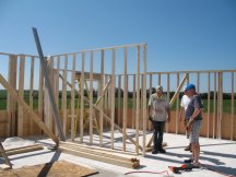 First interior wall