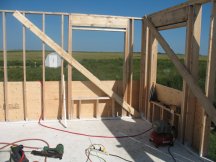 Sheathing the first row