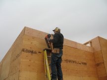 Sheathing the front